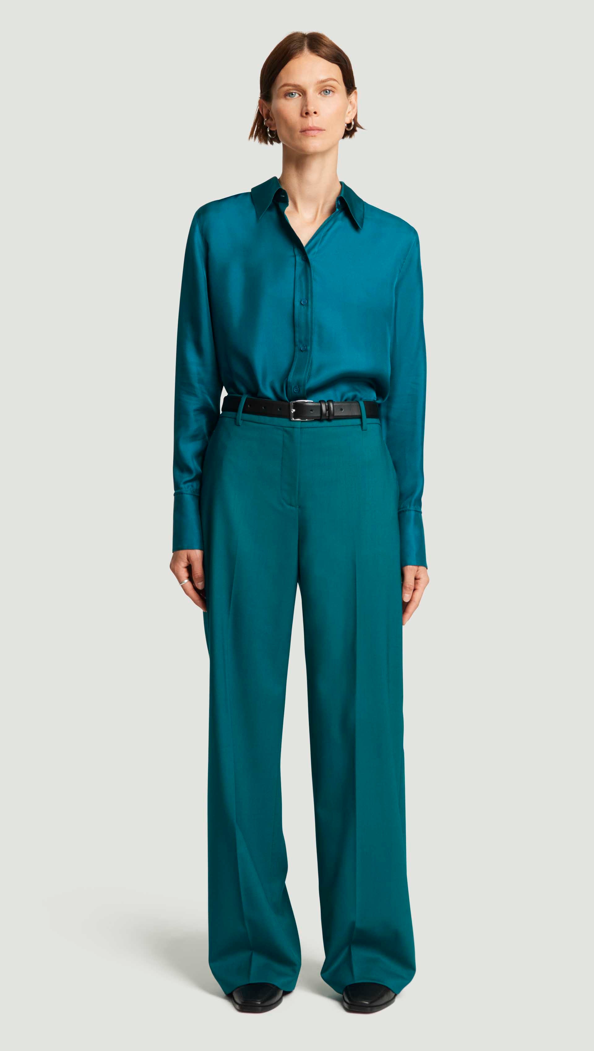 Soho Trouser in Seasonless Wool | Teal