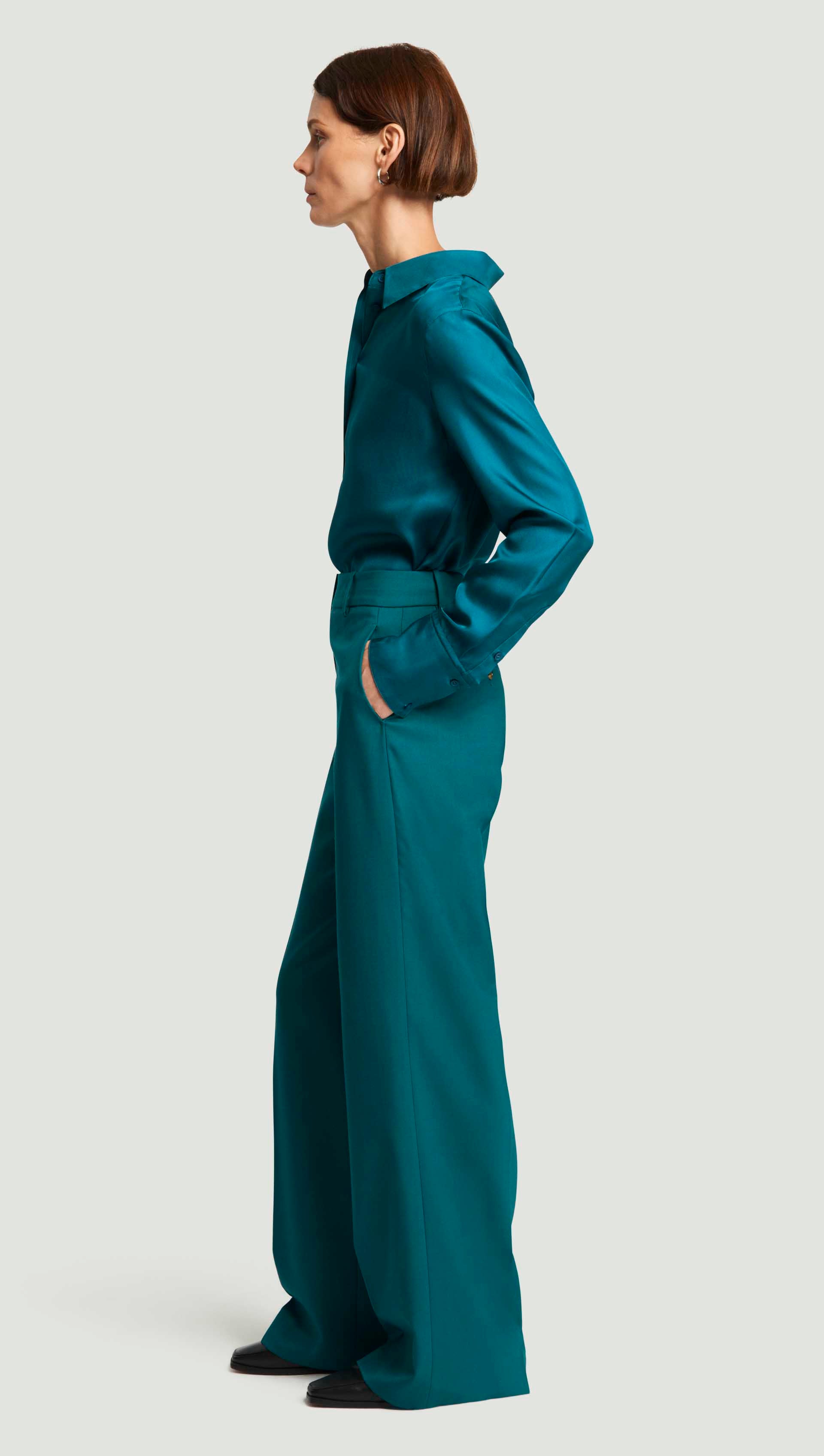Soho Trouser in Seasonless Wool | Teal