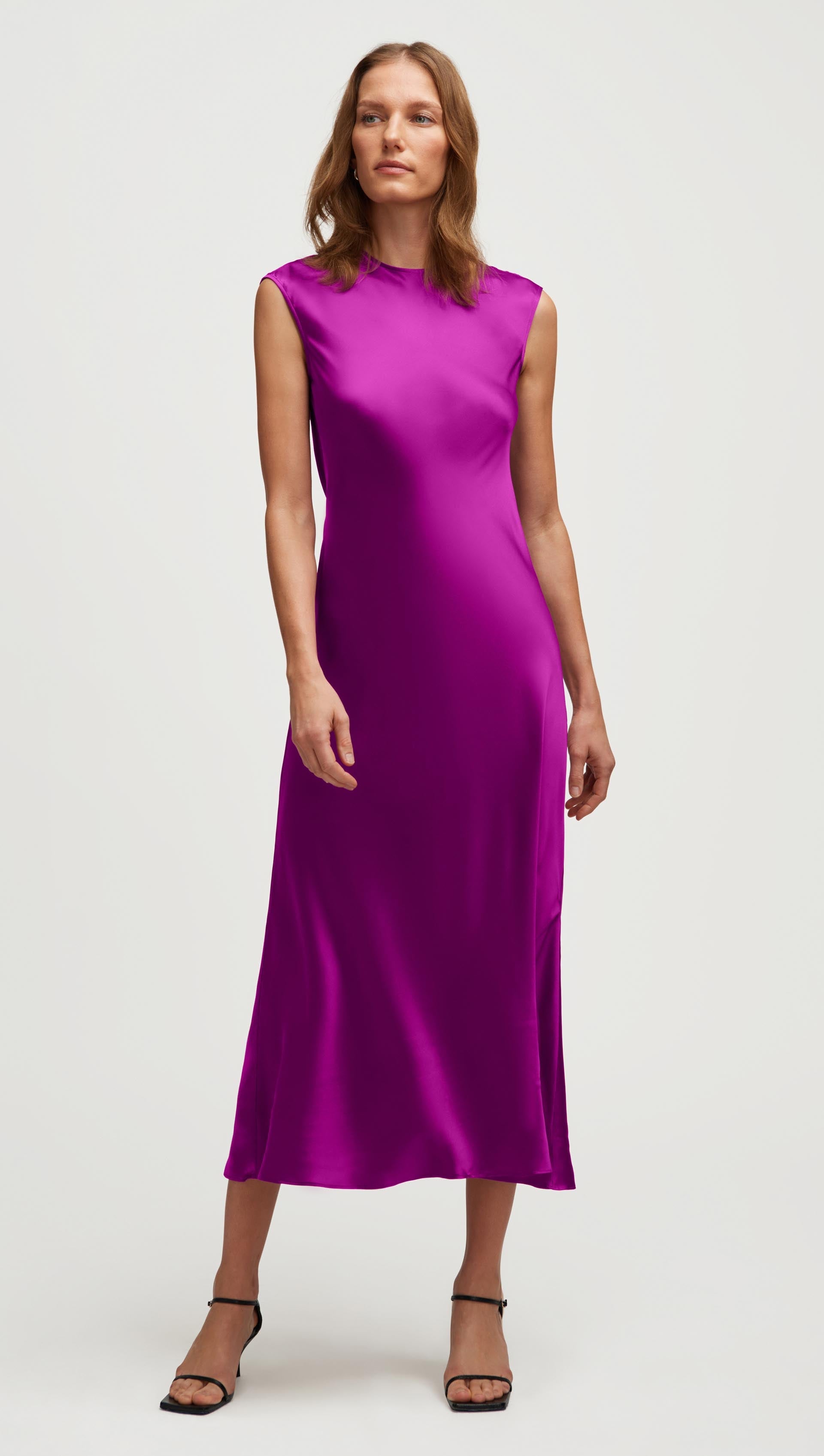 Bias Dress in Silk Charmeuse | Orchid