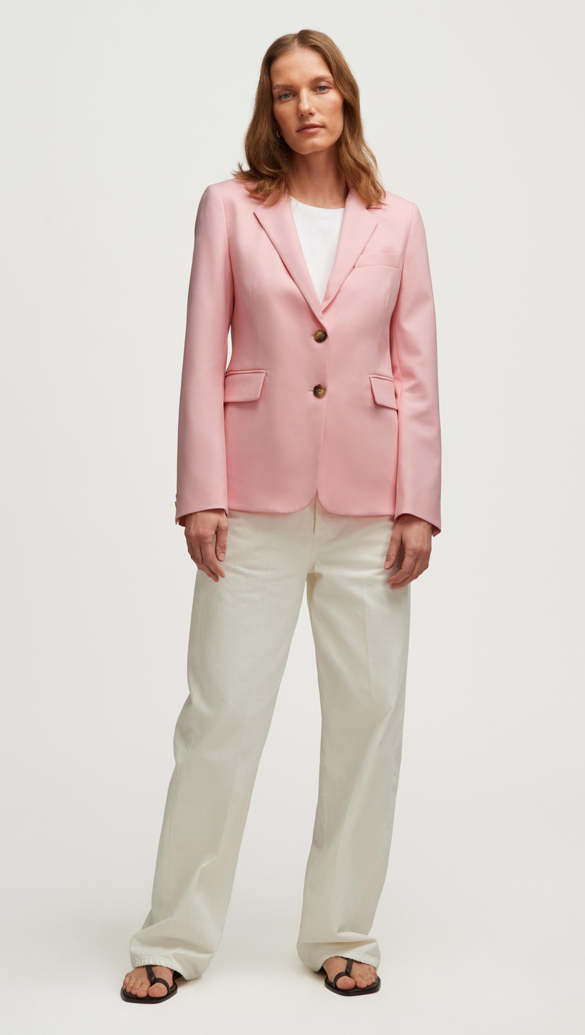 Copain Blazer in Seasonless Wool | Soft Pink