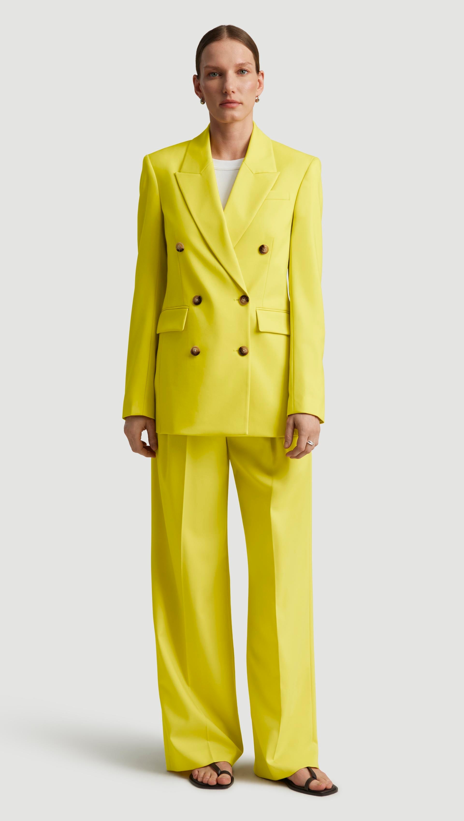 Double-Breasted Blazer in Seasonless Wool | Lemon