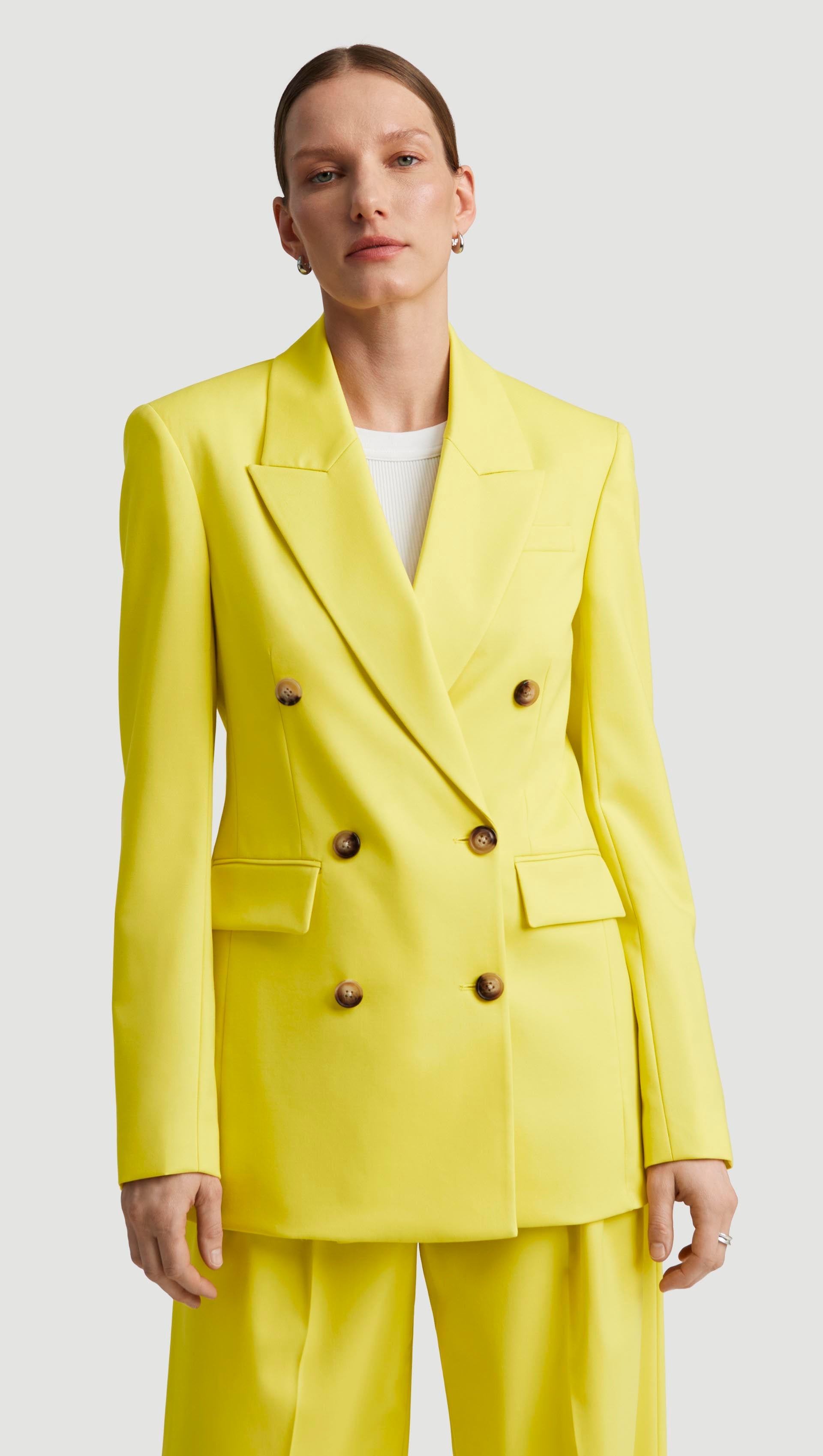Double-Breasted Blazer in Seasonless Wool | Lemon