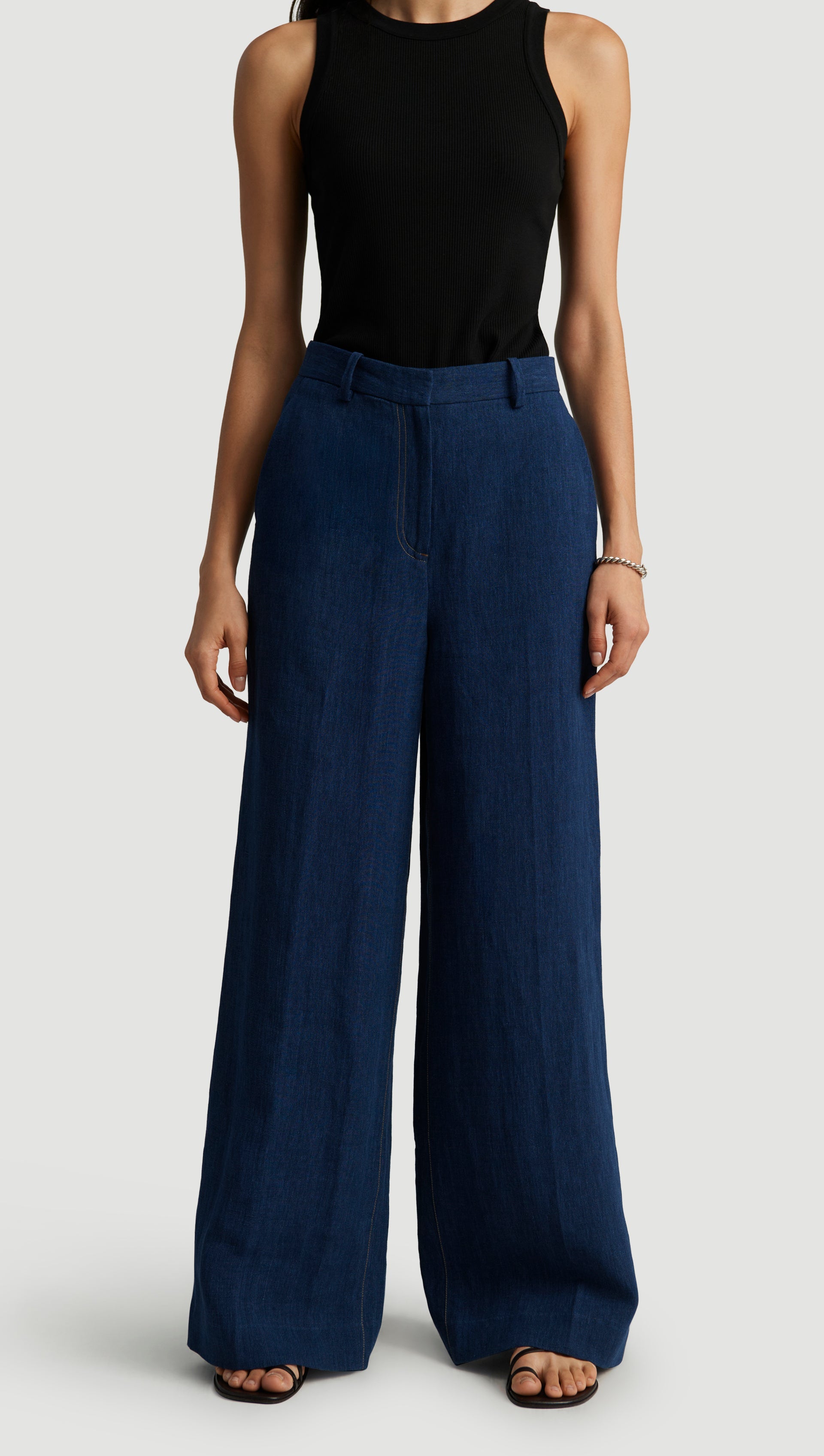 Park Trouser in Linen | Denim