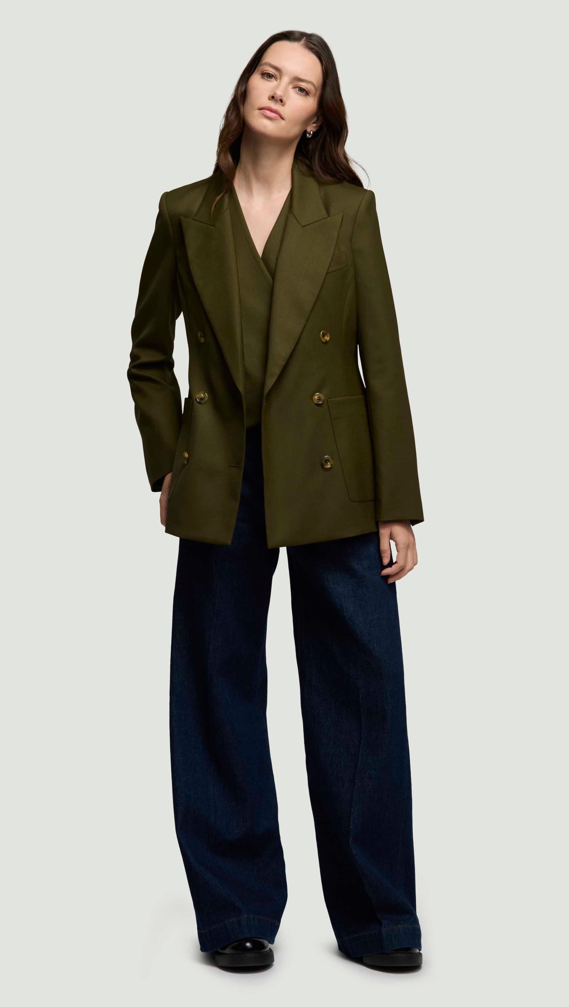 Chelsea Blazer in Seasonless Wool | Basil