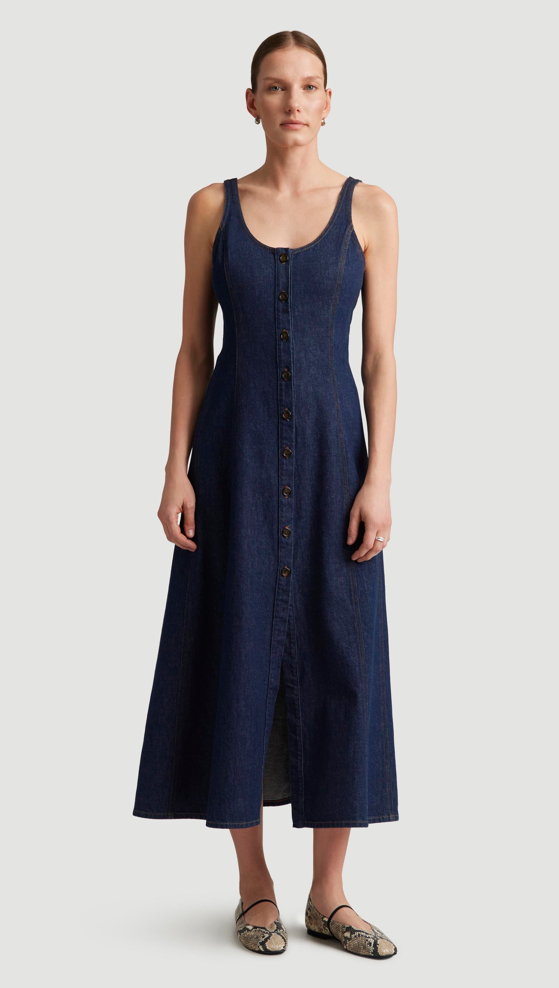 Farrow Denim Dress in Regenerative Cotton | Omni