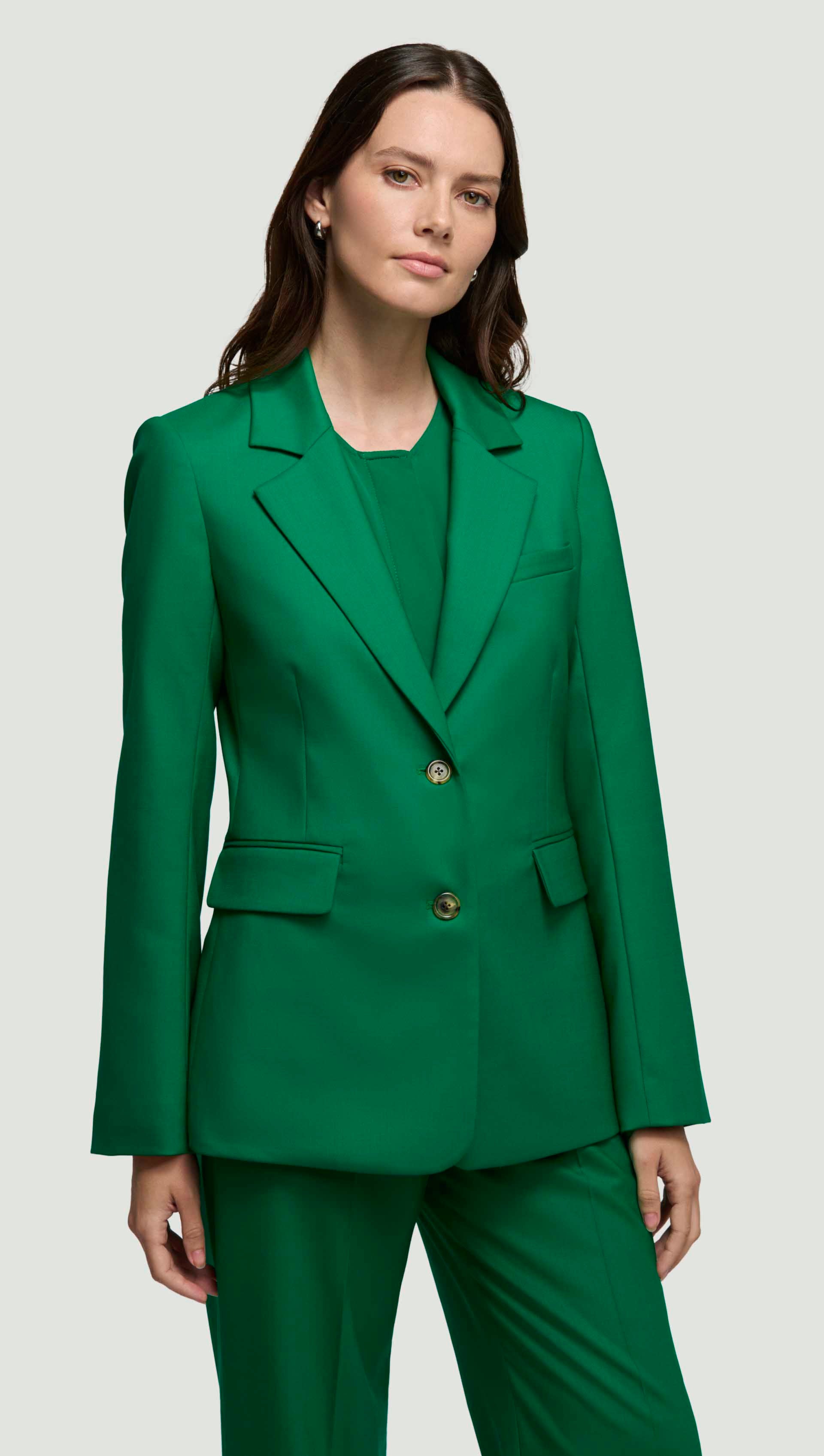 Two-Button Blazer in Seasonless Wool | Jade