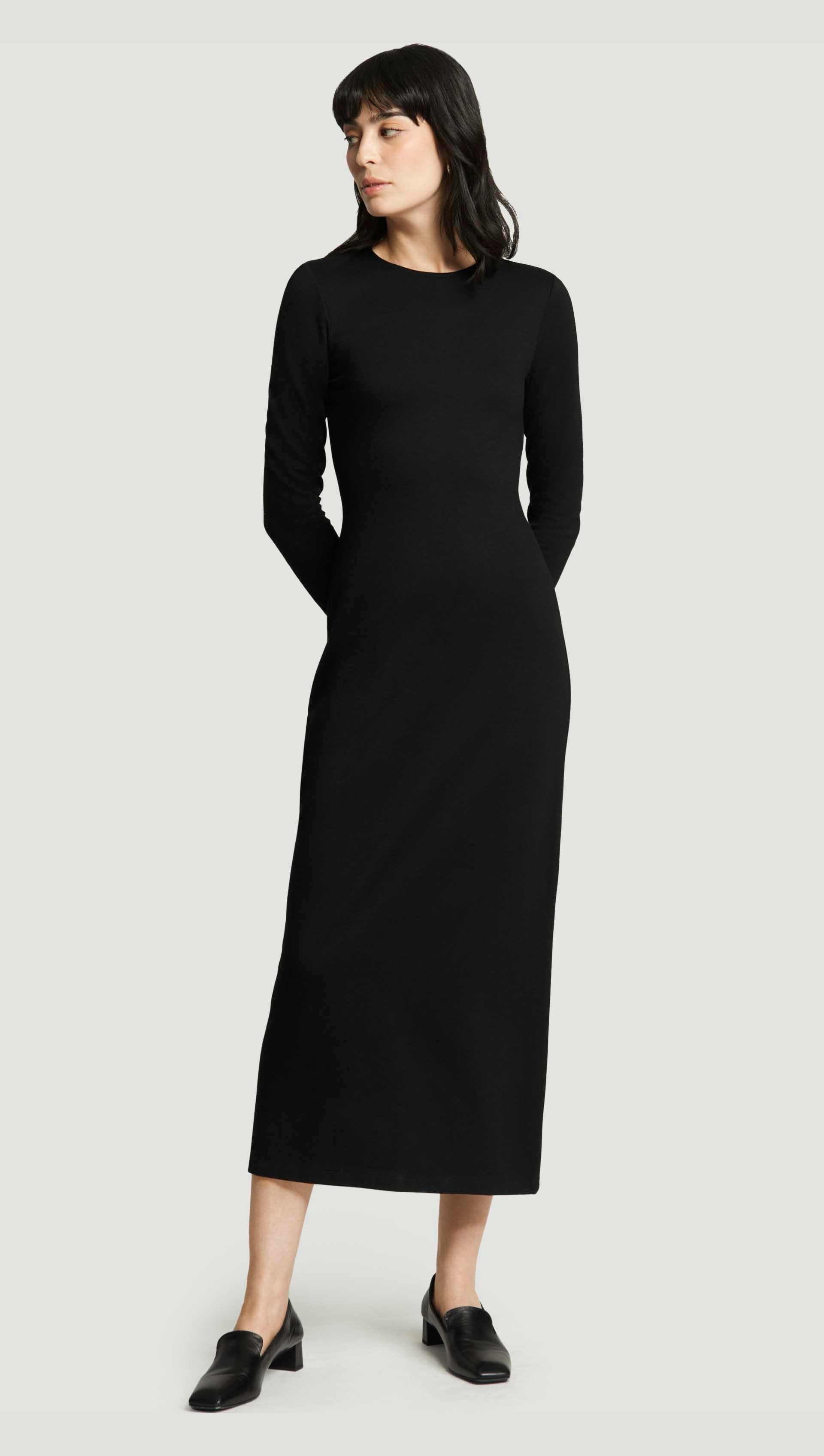 Work Dress in Ponte Jersey | Black