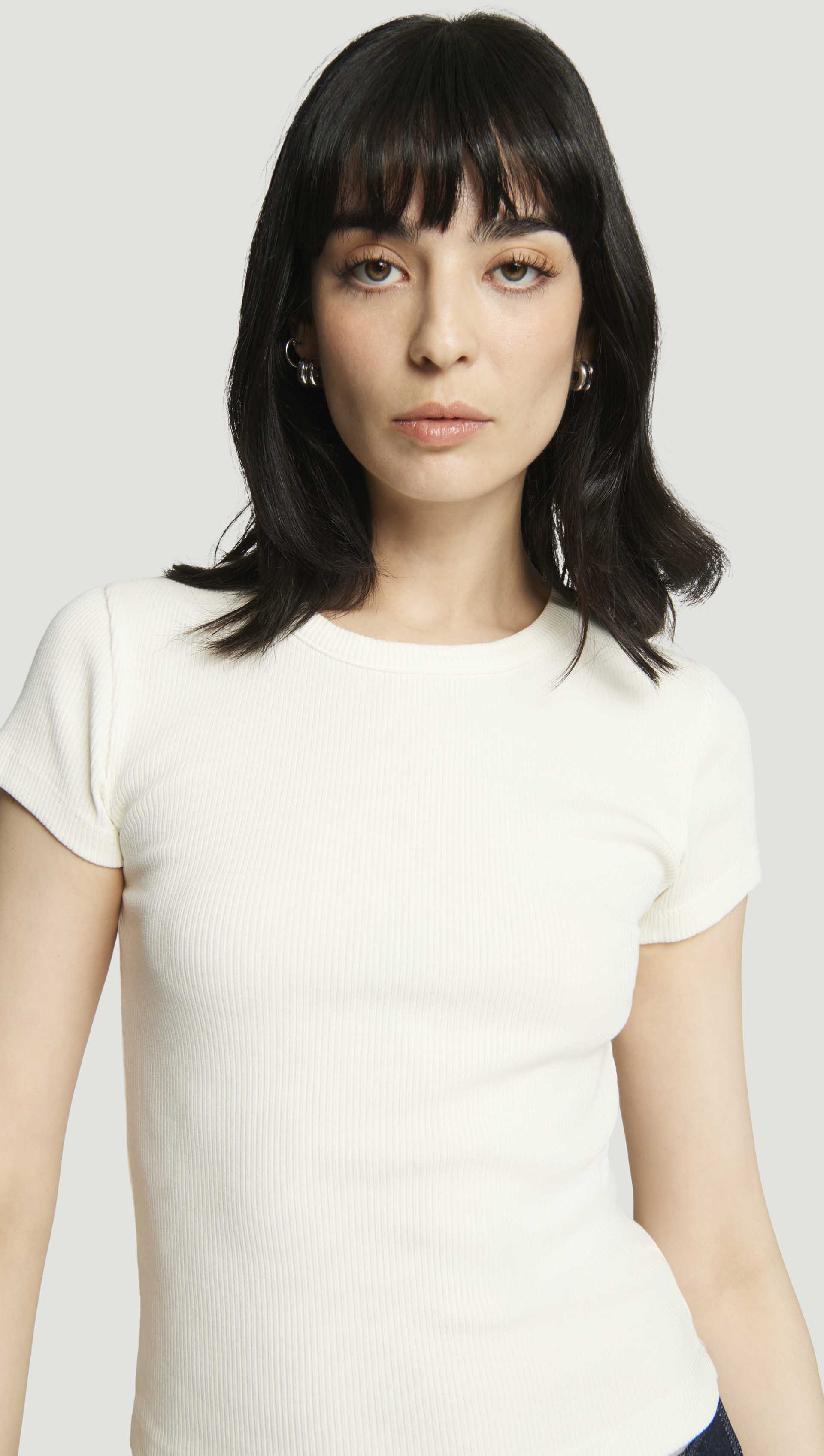 Nello Tee in Rib Knit | Pashmina