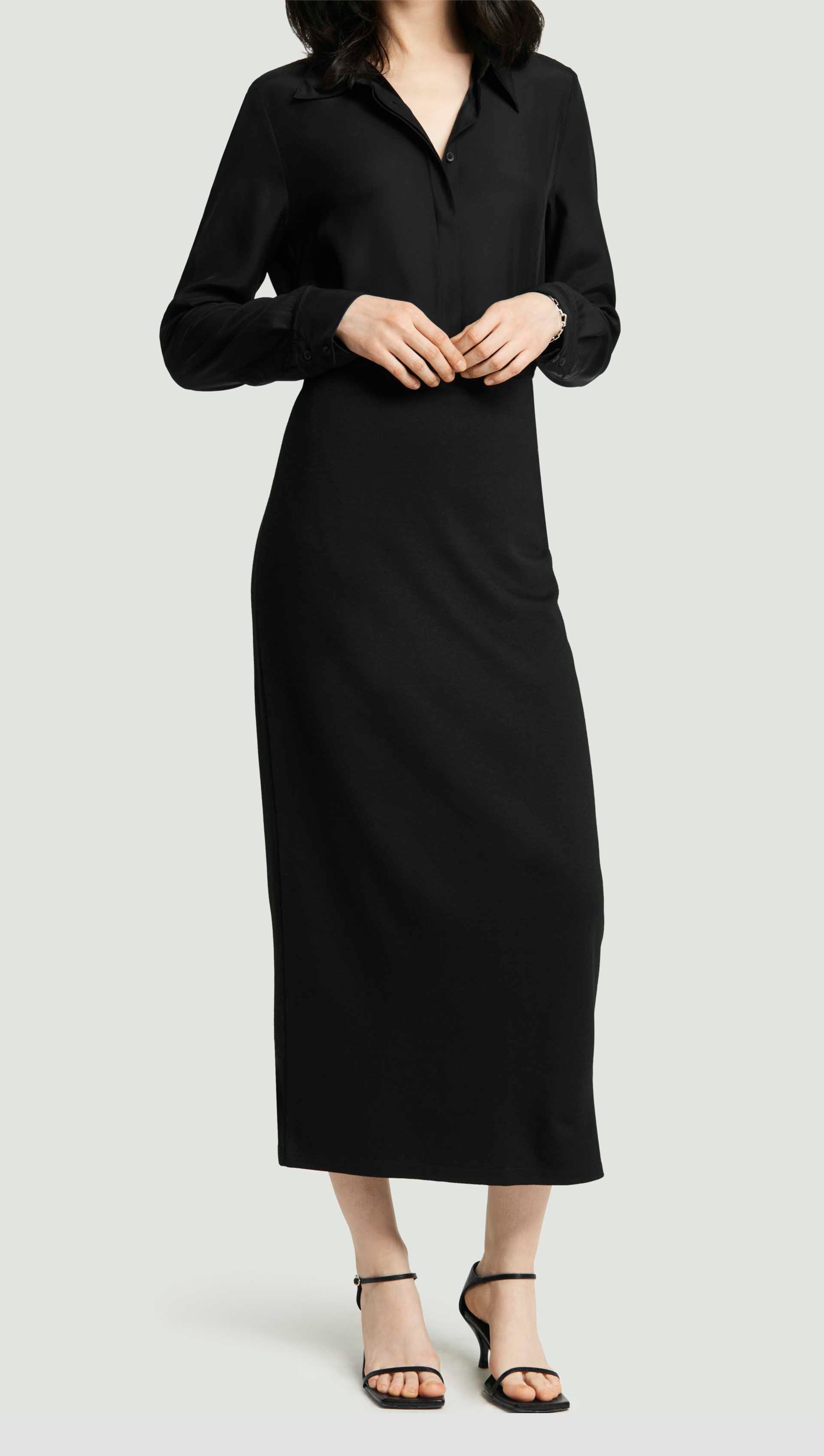 Slim Skirt in Wool Jersey | Black