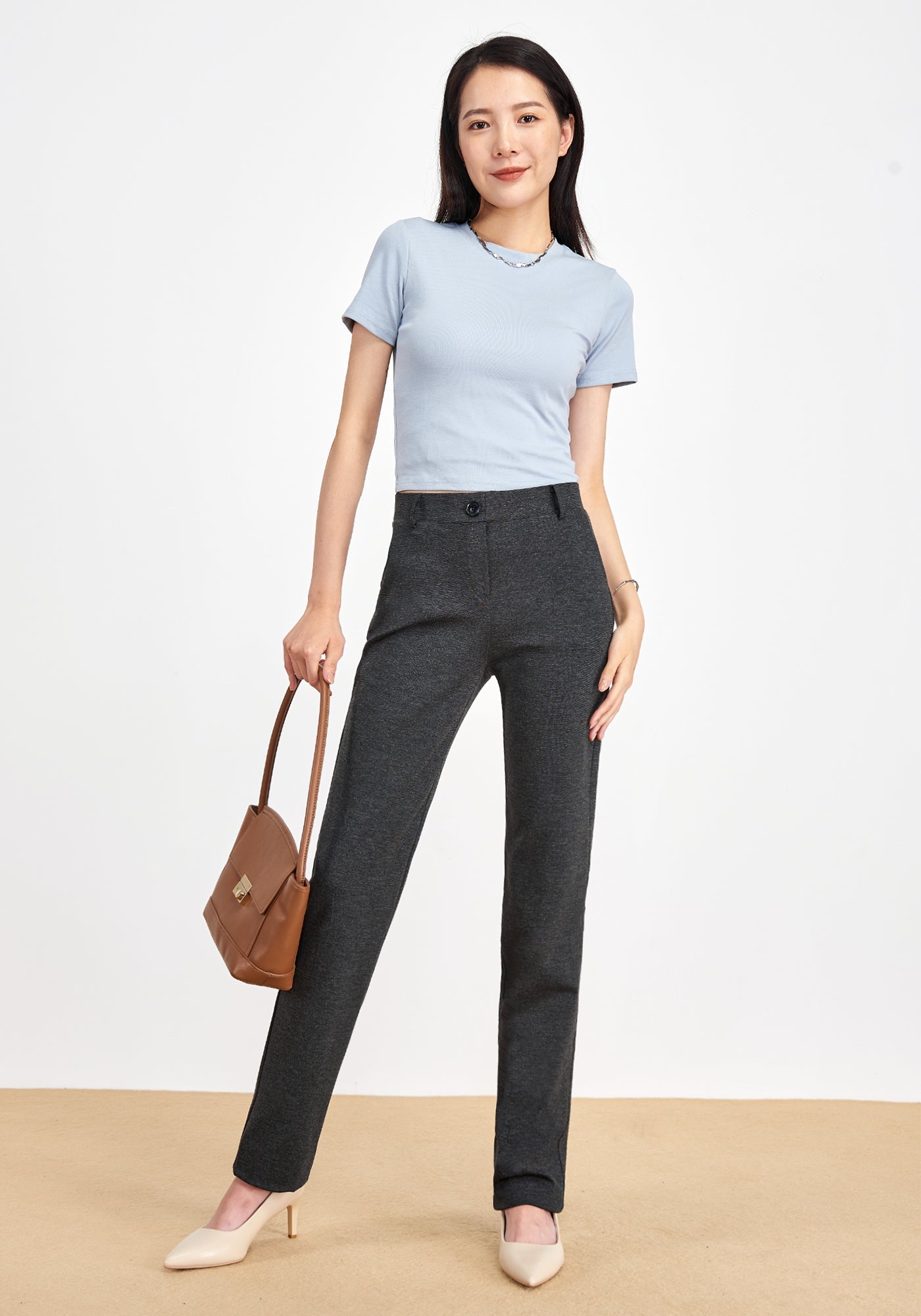 Straight Dress Pants with 2 Pockets