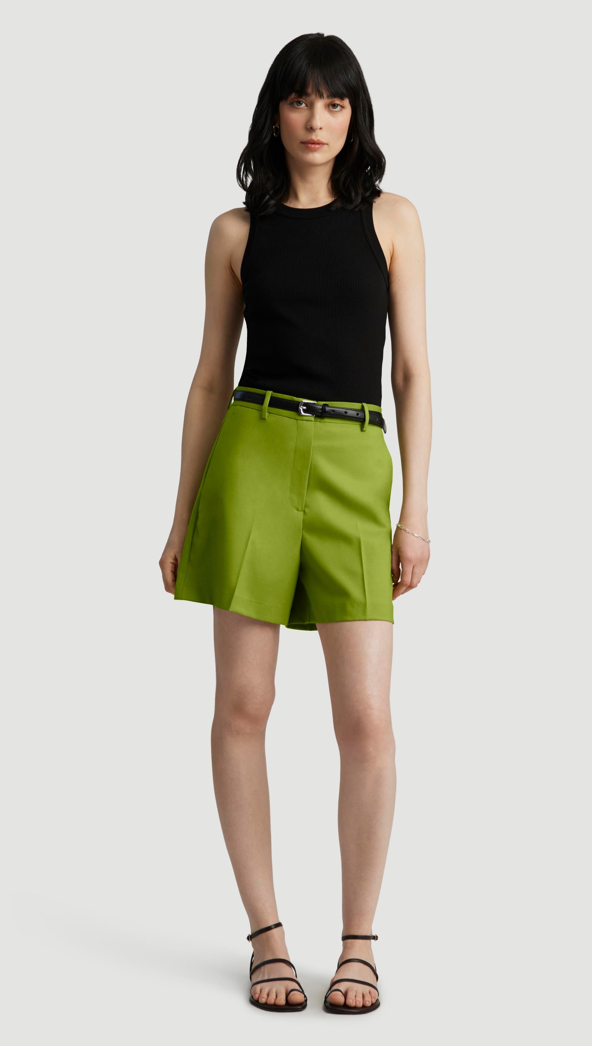 Wooster Short in Seasonless Wool | Grass
