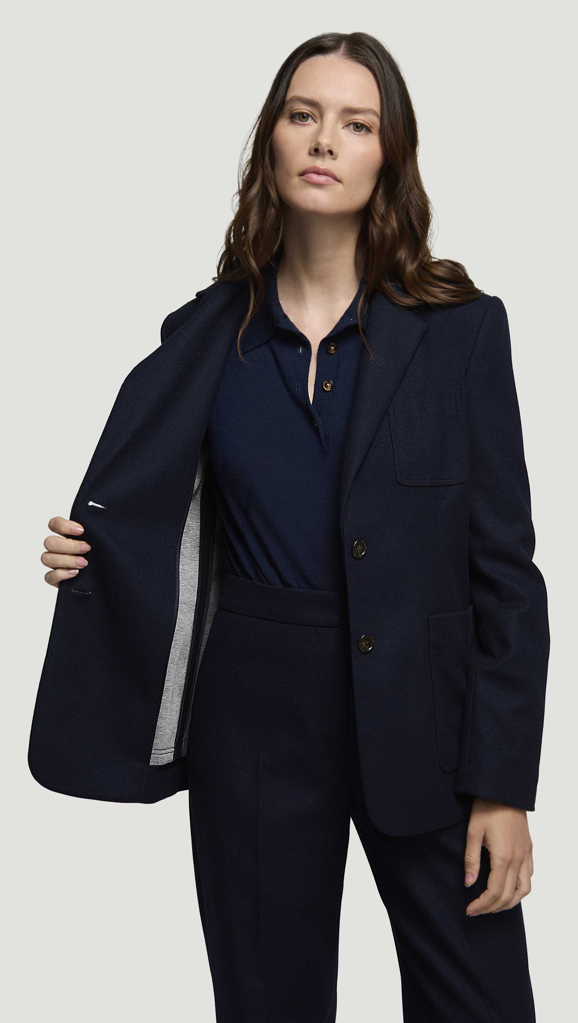Unlined Weekend Blazer in Double-Faced Wool | Navy