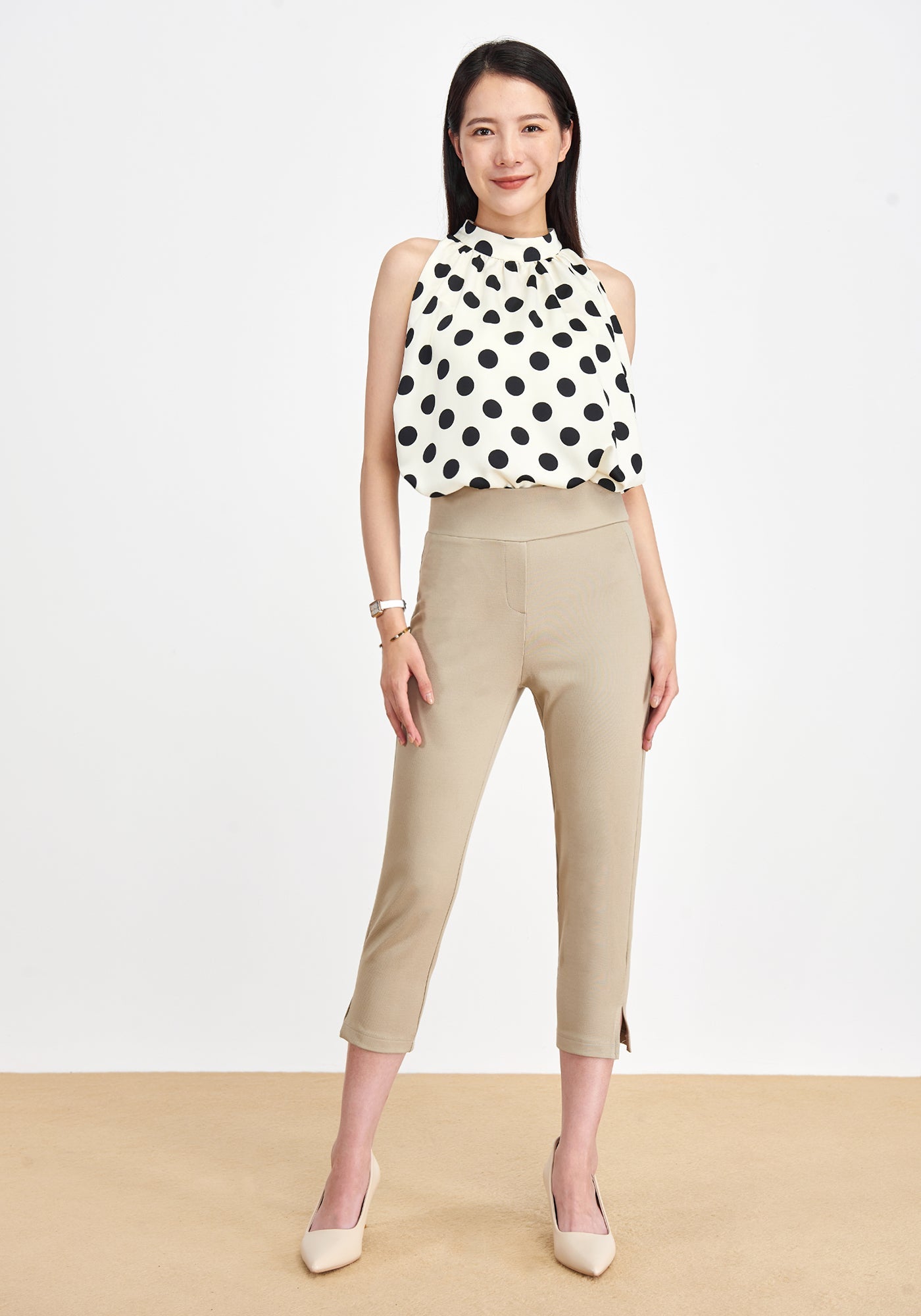 Capri Skinny Open Hem Pants